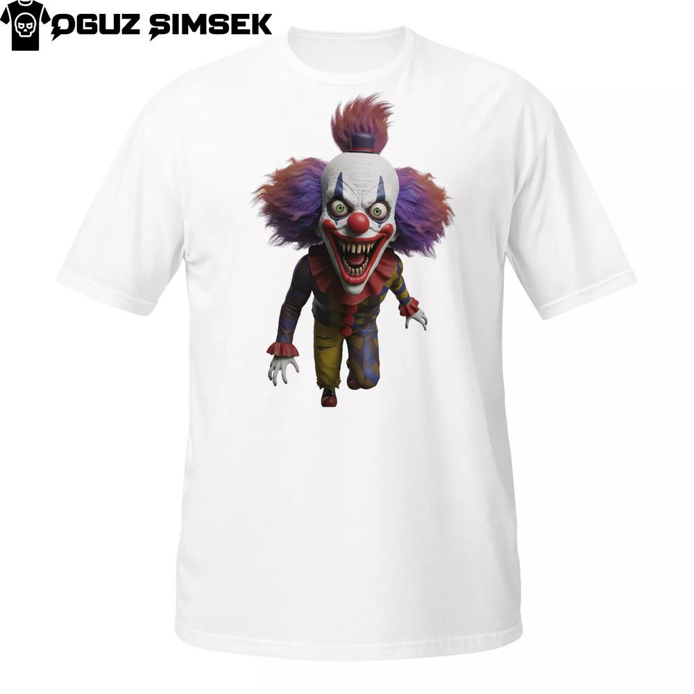 

Unisex Softstyle T-Shirt Creepy Evil Clown Graphic | S-3XL | Multiple Colors 2XL