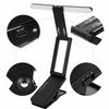 Portable Foldable Clip-on Music Stand Light, USB Rechargeable Reading Lamp with Two Brightness Modes for Reading, Sheet Music Stands, Pianos, Desks, e