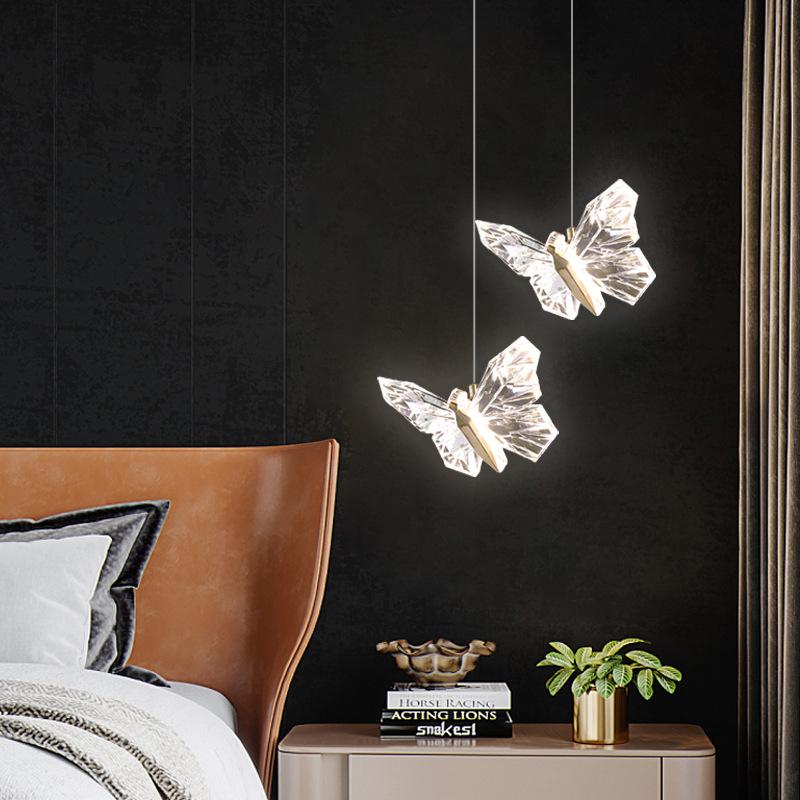 LED Butterfly Wall Lamp Nordic Pendant Lights Indoor Lighting Living Room Decoration Hanging Light Bedside Corridor Stairs