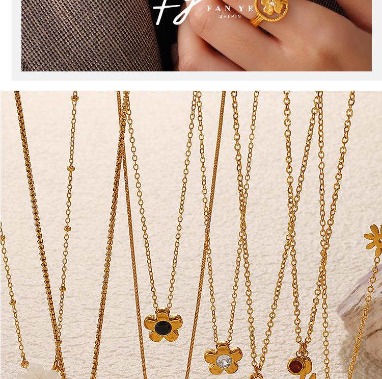 18K Vergoldete 3D Rosenanhänger Halskette - Leichter Luxus Damen Schmuck Geschenk