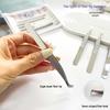 High Precision Diamond Pattern Eyelash Tweezers with Stainless Steel Fiber Tip