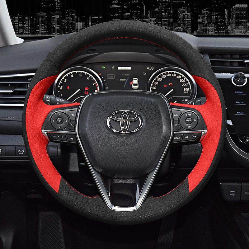 Custom Hand-Stitched Steering Wheel Cover for Toyota Camry, Corolla, RAV4, and Wildlander