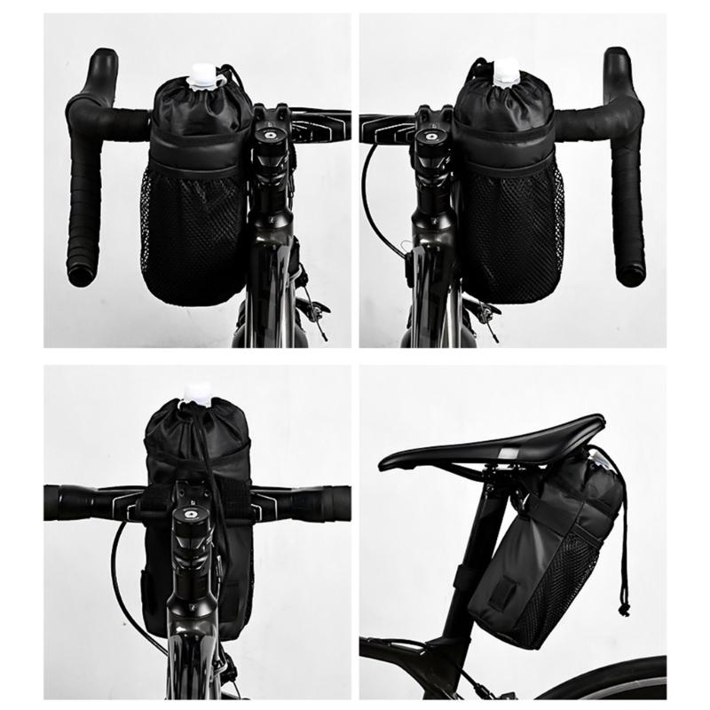 Bike Handlebar Strap on Water Bottle Storage Bag with Shoulder Strap for Travel
