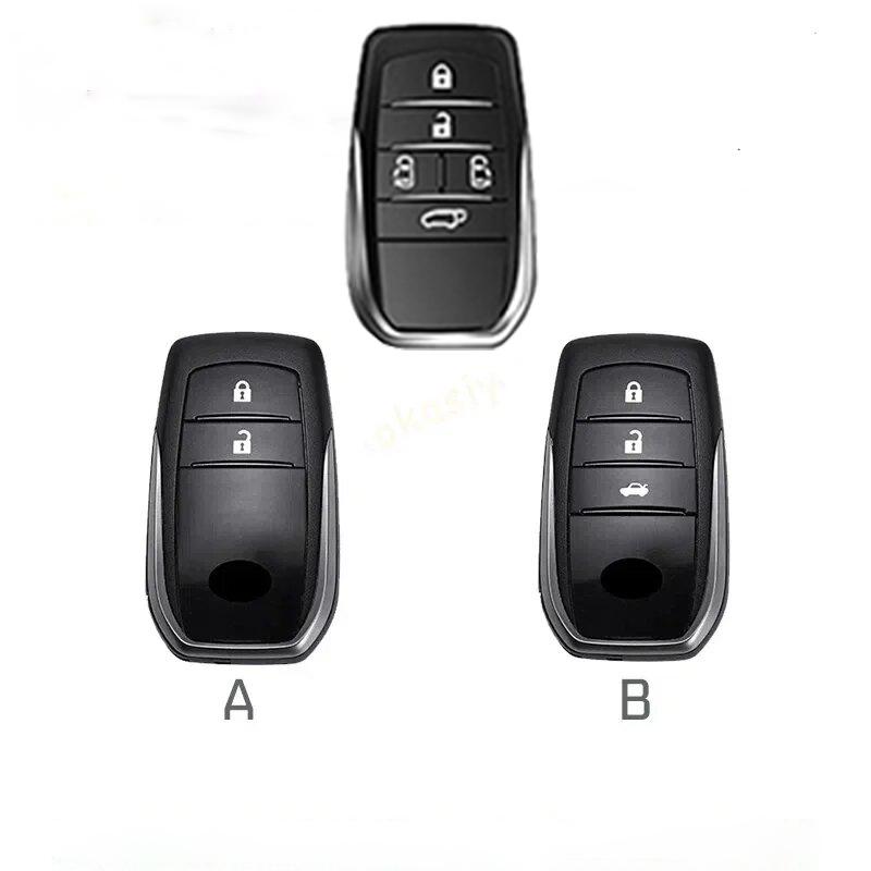 Zinc Alloy Leather Car Key Case For Toyota Chr Hilux Fortuner Land Cruiser 200 Camry Corolla Crown Rav4 Highland Key Case