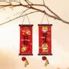 1 Pair Velvet Spring Festival Couplets Traditional New Year Door Couplet Wall Art Pendant  Window
