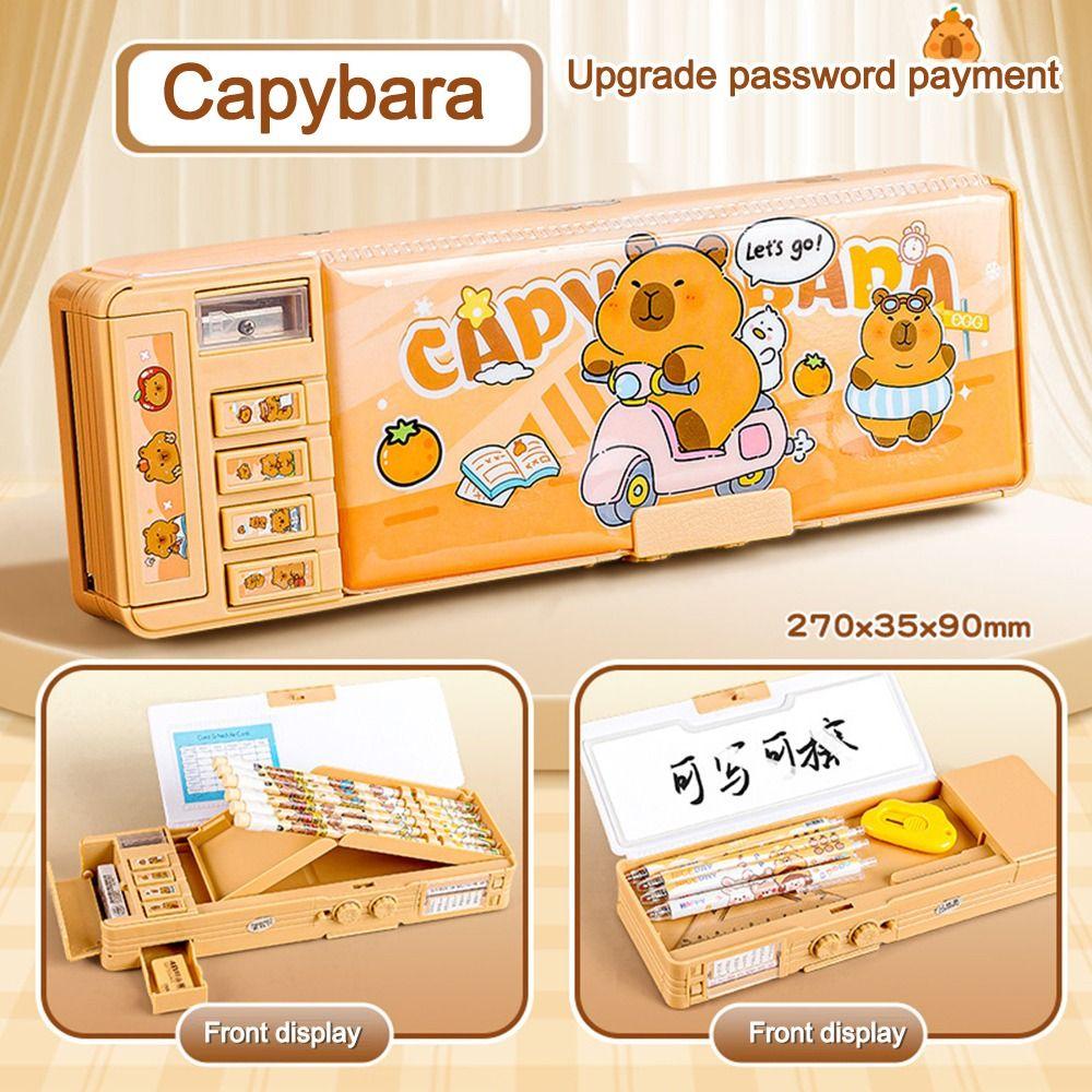 Multifunctional Stationery Box Double Layer High-tech Pen Box School Office Supplies