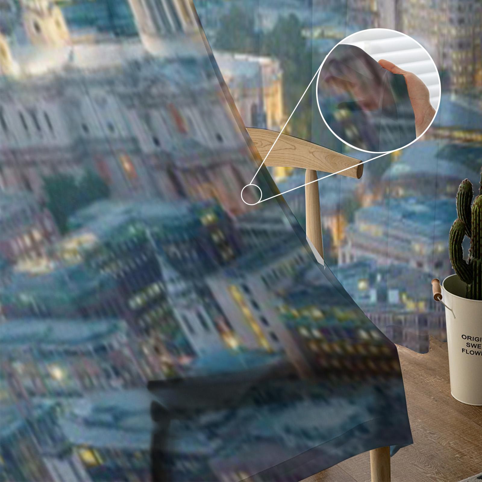 Собор Святого Павла в Лондоне Роскошные шифоновые прозрачные шторы для гостиной — фото 5