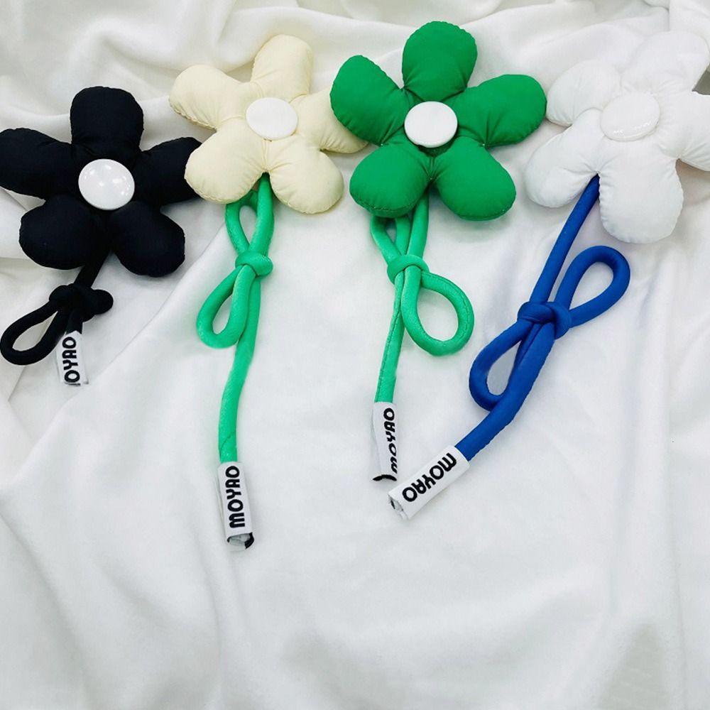 Fashion Trendy Stuffed Keychain Pendant Bag Charm Flower Key Chain Backpack Ornament Accessories