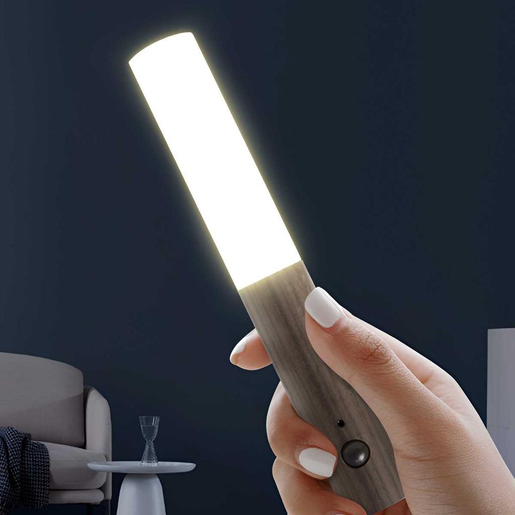 Imitation Wood Art Light Human Body Induction Small LED Night Light USB Charging Hallway Induction Light Closet Induction