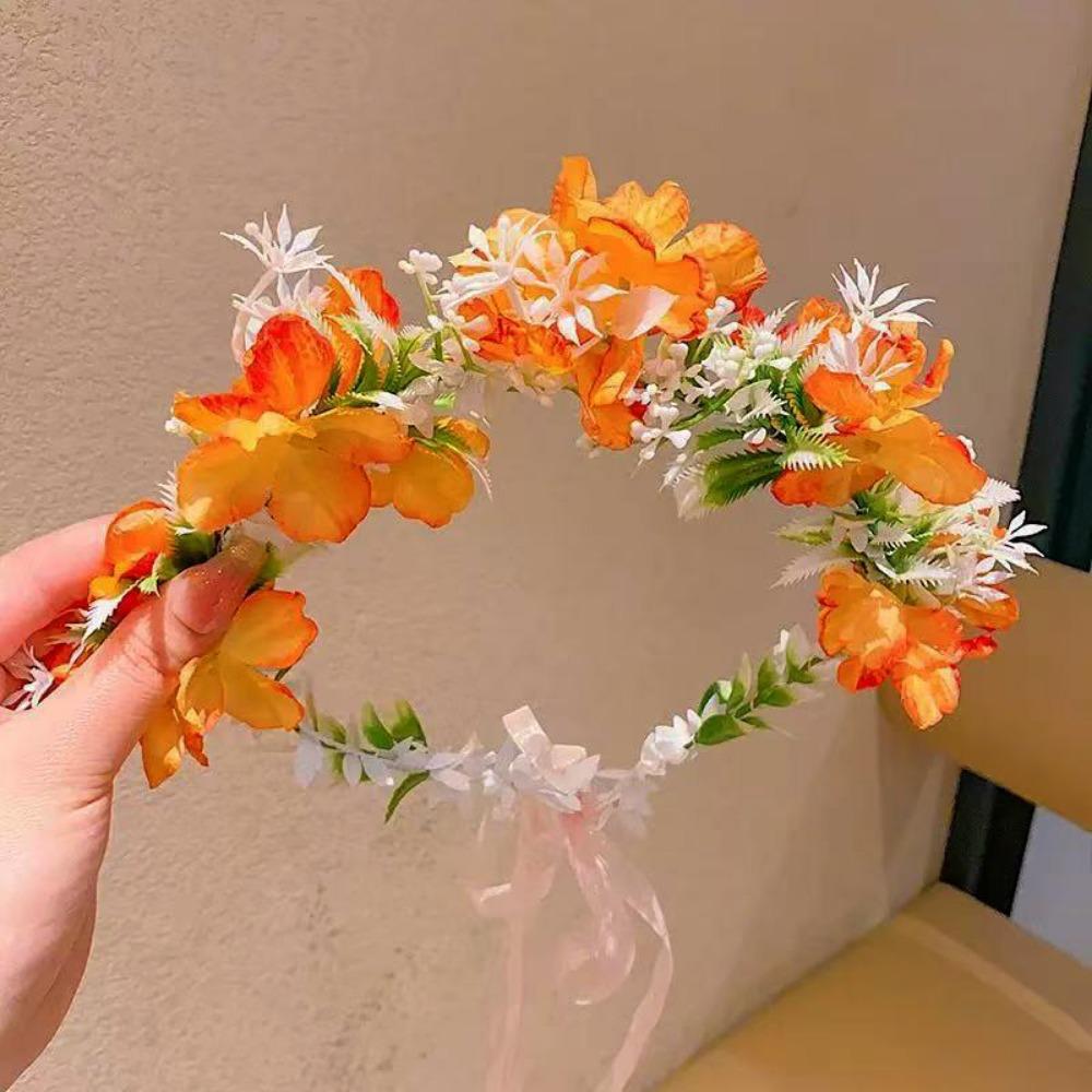 Multistyles Women Wedding Floral Headband Fashion Party Bride Garland  Wedding Baby Shower Decor