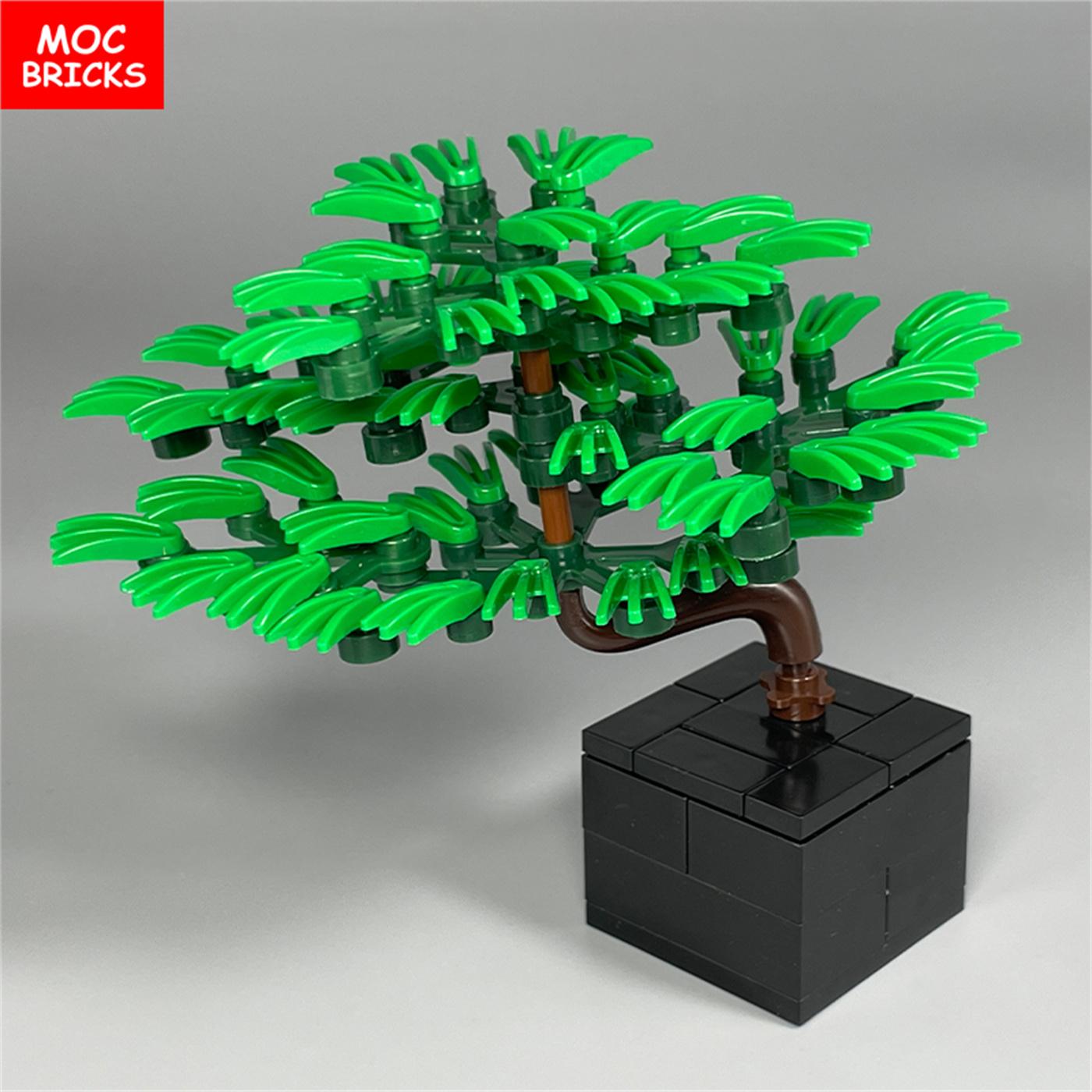 MOC Кубики Мини Приветственная Сосна Настольные ДЕЛАЙ САМ Домик на дереве Украшения Развивающие Конструкторы Детские Игрушки