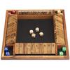 AMEROUS 1-4 Players Shut The Box Dice Game, Wooden Board Table Math Game with 12 Dice and Shut-The-Box Instructions for Kids Adults, Family Classroom