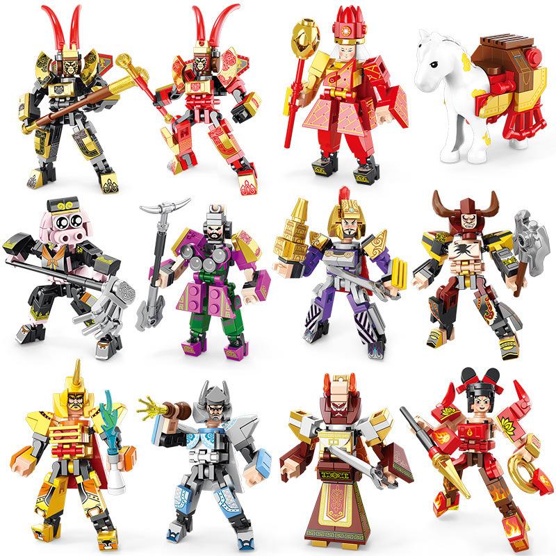 Compatible With Lego Journey To The West Monkey King Myth Nezha Cartoon Peripheral Puzzle Assembling Building Block Children'S Toy Gift