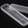 1Pc Rectangle Plastic Transparent Storage Box Nail Rhinestone Brush Case