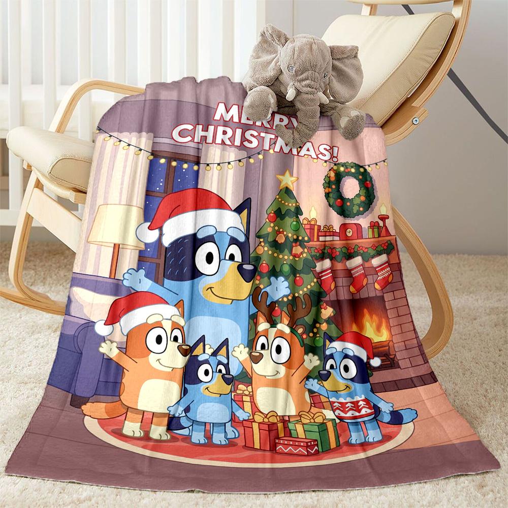 Bluey Bingo Adventures Blanket Comfortable Perfect for Office Chair Bed Couch Four Seasons Multipurpose Stylish Decor Gift for Travel Home Birthdays