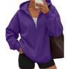 Women's Casual Long Sleeve Half Zip Hoodie with Chest Pocket for Everyday Wear