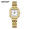 Sanda Women's Fashion Quartz Watch with Leather or Steel Strap - Waterproof and High-End Design.