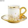 Ensemble de 6 Tasses à Espresso Service à Thé Rétro Tasse à Café pour le Thé de l'Après-midi Ensembles Tasse et Soucoupe Ensemble de Tasses pour Couple Tasses Créatives pour la Maison Tasse Cadeau