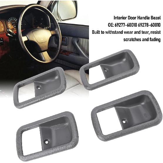Denash 4Pcs Interior Door Handle Bezel, 69277-60010 Replacement Inner Door Handle Trim Cover for 80 Series FJ80 FZJ80 HDJ80 HDJ81 HZJ80 HZJ81