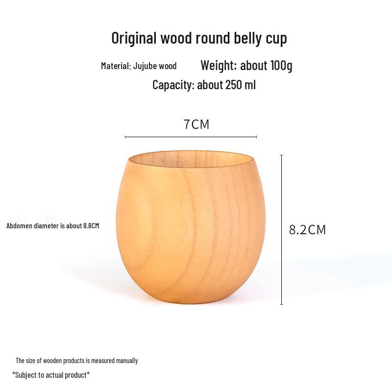 Japanese High-Temperature Resistant Jujube Wood Tea Mug