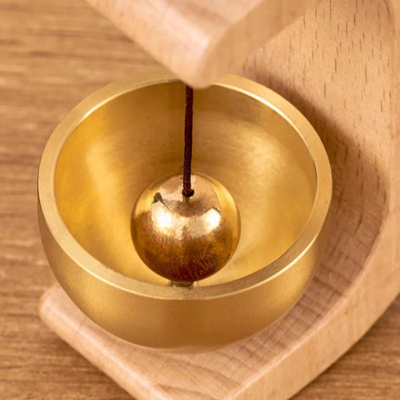 Doorbell Solid Wooden Doorbell Magnetic Brass Wind Chimes Wireless Jingle Bell Entrance Door Bell Pendant Home Decor