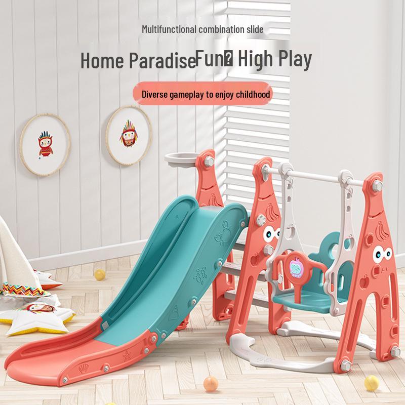 Indoor Children's Climbing Slide & Swing Set for Living or Playroom
