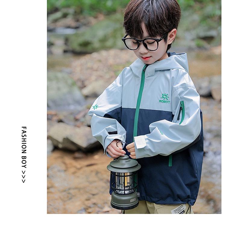 Fairy Tale Memory 2025 Boys' Spring/Autumn Windbreaker: Waterproof, Windproof, Back-to-School Jacket