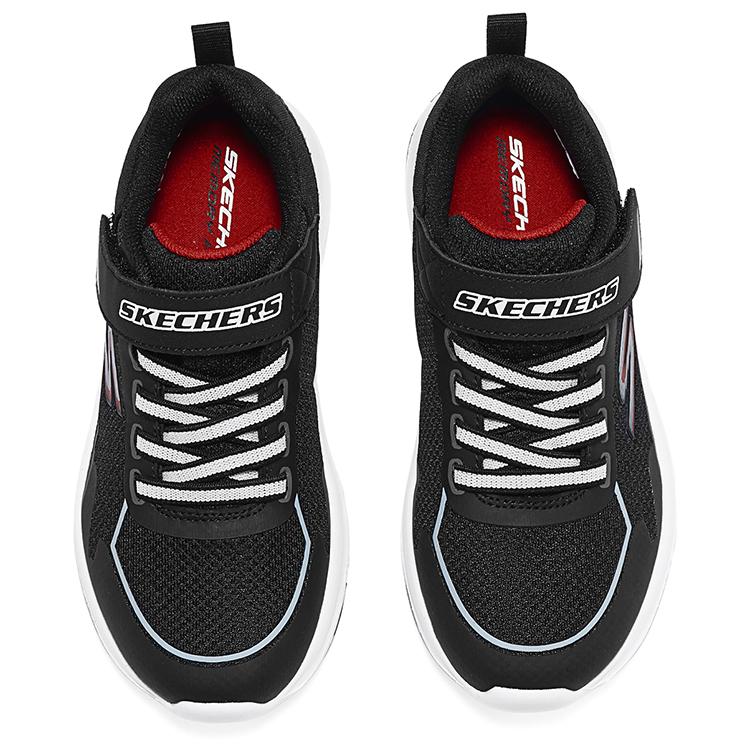 Skechers Comfortable Versatile Trendy Outdoor Low-Top Running Shoes Kids sneakers Black Red 405274L-BKRD