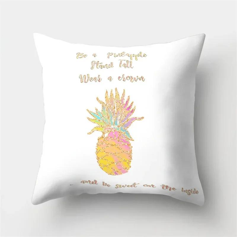 Creative Cartoon Pineapple Fruit Art Bedroom Sofa Car Waist Cushion Pillowcase Home Decoration