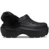 Crocs Stomp Lined Clogs EVA Comfortable and Warm Unisex Black Plush Part Is Not Removable