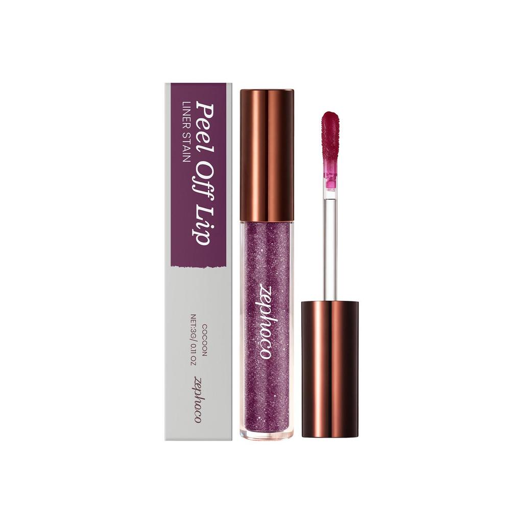 Zphoco Peel-Off Lip Gloss offers a natural, glossy finish, vibrant color, lightweight texture, and is perfect for everyday wear and on-the-go use.