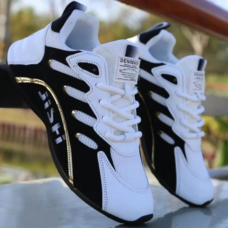 Summer New Sneakers for Men Lightweight Soft Leather Men's Vulcanized Shoes Comfort Platform Men Tennis Shoes Zapatillas Hombre