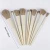 10PCS Makeup Brushes Set Eyeshadow Brush Angled Eyeliner Brush Fan Lash Brush Loose Powder Brush Makeup Tools