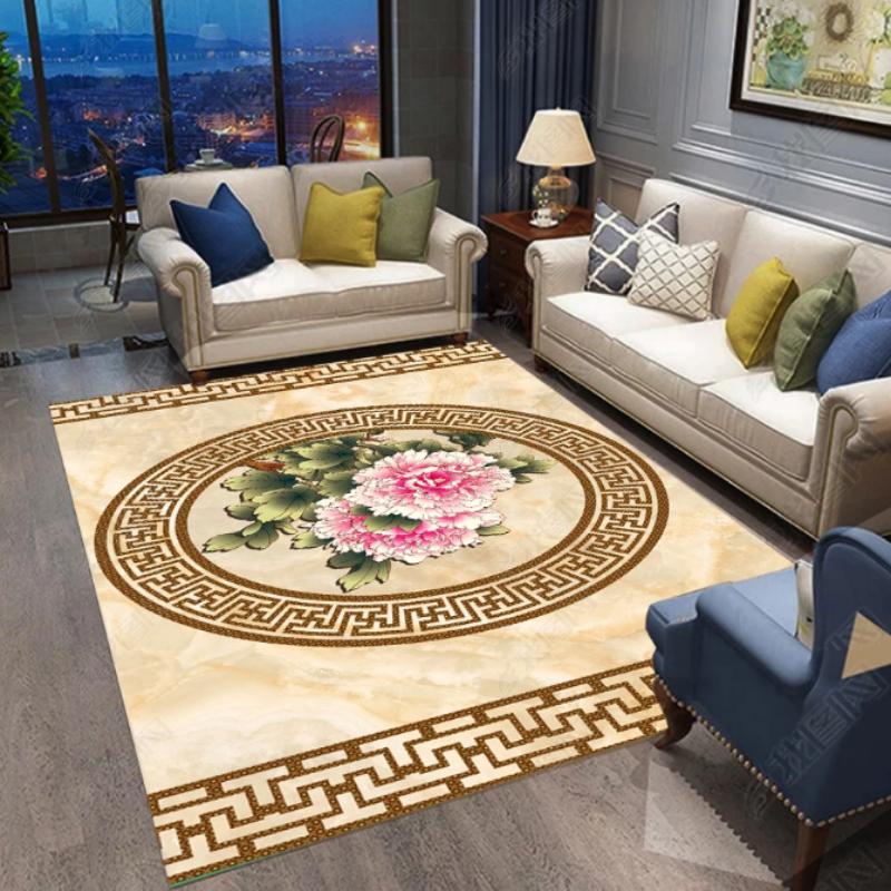 New Chinese Living Room Carpet Home Luxury Bedroom Bedside Large Area Mat Office Commercial Carpets Washable Entrance Doormat