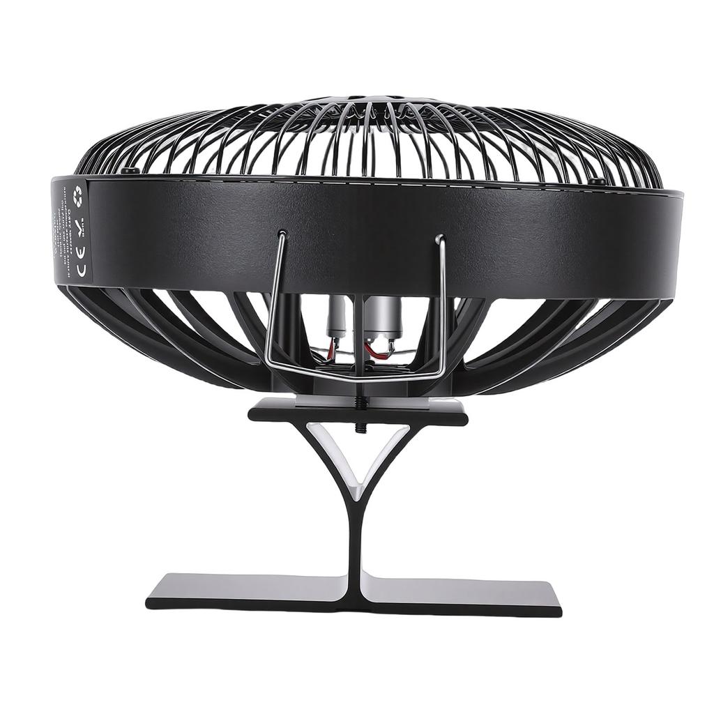 Heat Powered Fireplace Fan Quiet Round Aluminum Alloy Wood Stove Fan for Fireplace Wood Log Burning Stove