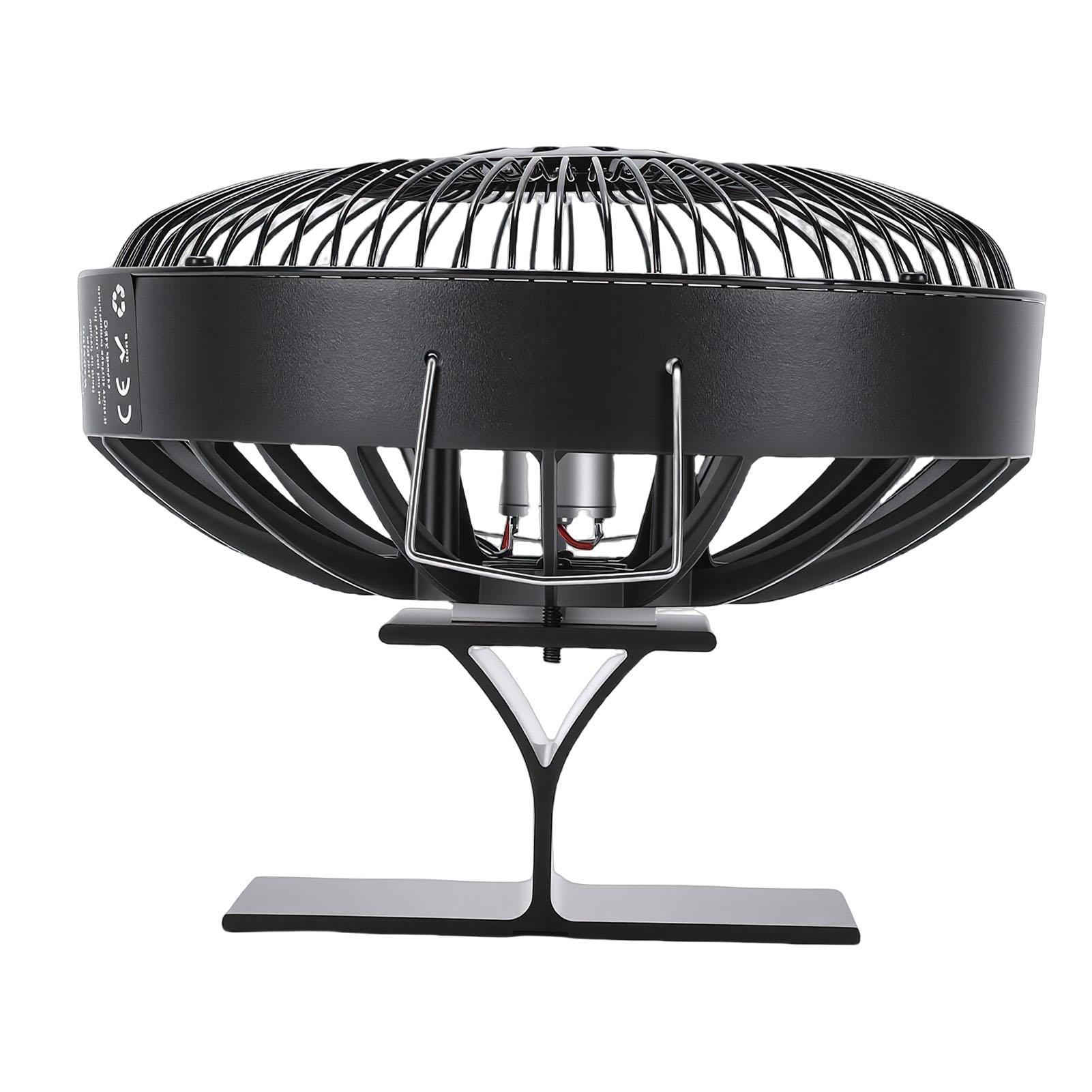 Heat Powered Fireplace Fan Quiet Round Aluminum Alloy Wood Stove Fan for Fireplace Wood Log Burning Stove