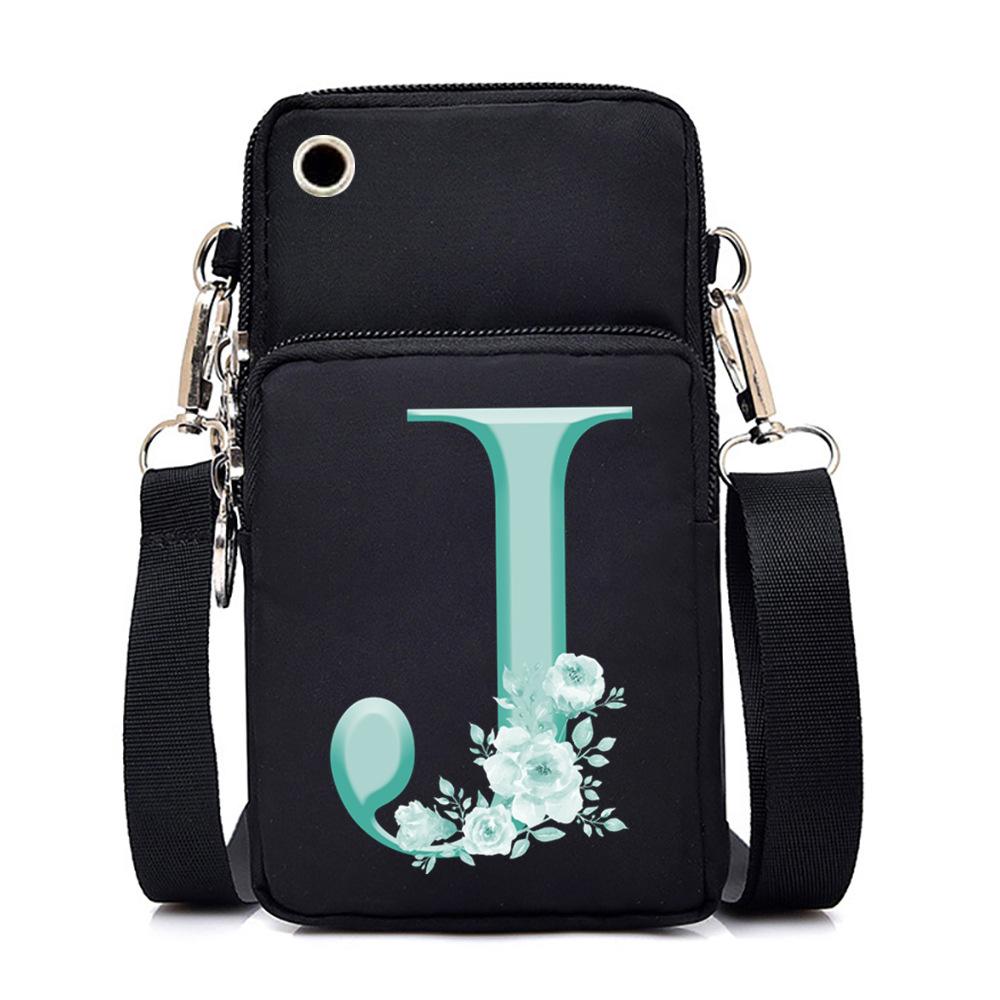 Crossbody Bag 26Alphabet Printed Letters Trend Shoulder Bag Mobile Phone Change Bag