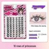 10-Row Autumn Leaf & Sunflower Faux Eyelashes - Flat, Glue-Free