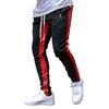 New Drawstring Trousers Leg Zip Double Pocket Zip Sports Trousers Fashion Men's Striped Trousers