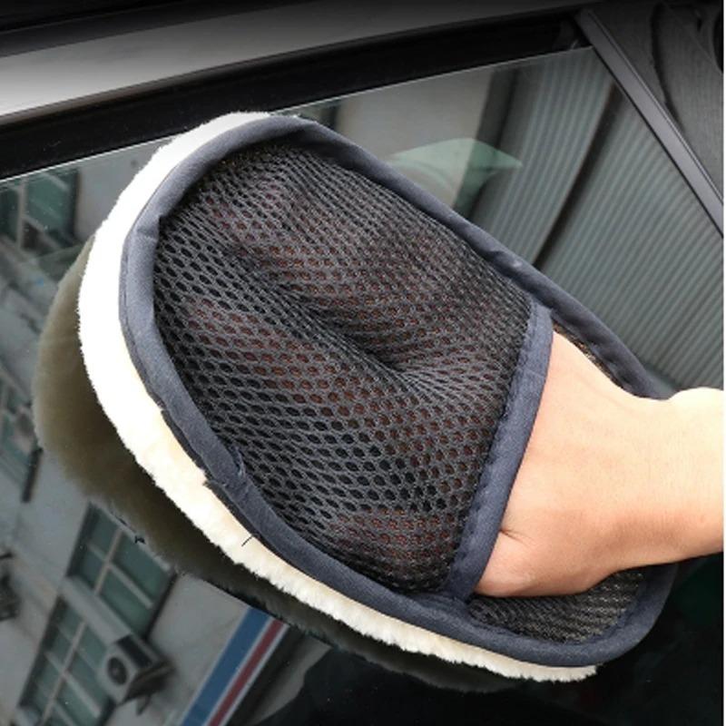 1/2 Piece Car Cleaning Gloves Microfiber Wool Soft Car Washing Gloves Cleaning Motorcycle Car Wash Care Wash Care Tools