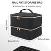 EVA Padded Nails Polish Organizers Bag Double Layer Storage for Bottles Lamp Set Professional Portable Carrying Case