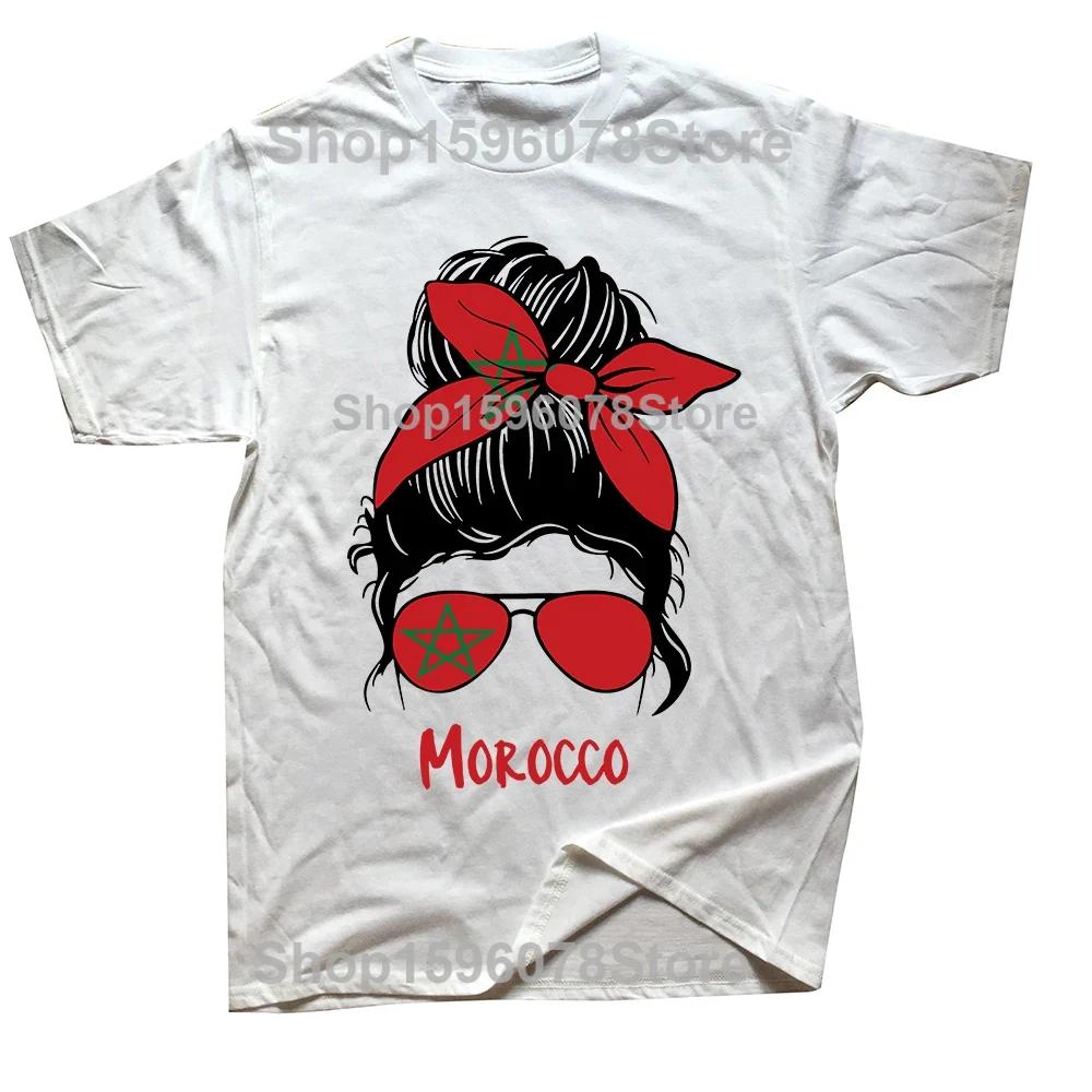 Vtipné Maroko Fotbal Marocký Fotbal Trička Grafická Bavlna Streetwear Krátký Rukáv Narozeninové Dárky Tričko Pánské Oblečení