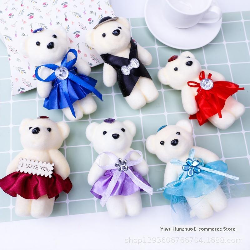 10Pcs Couple Foam Bear Wedding Valentine'S Day Decoration Cute Cartoon Small Bear Birthday Flower Bouquet Packaging Materials