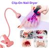 USB Clip-On Table Lamp Bedside Lamp Nail Art Nail Polish Curing UV Glue Light