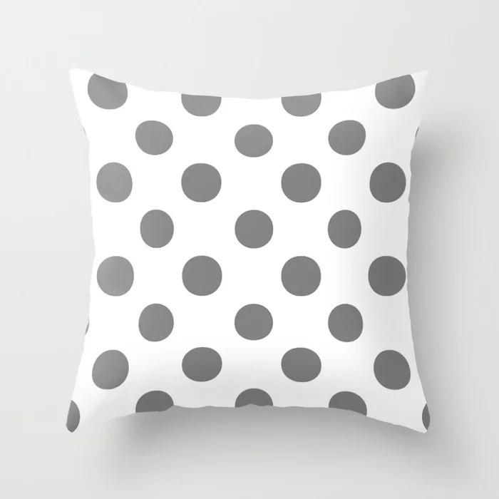 Modern Simple Gray Geometric Peach Leather Velvet Pillowcase Summer Sofa Home Office Cushion Pillowcase
