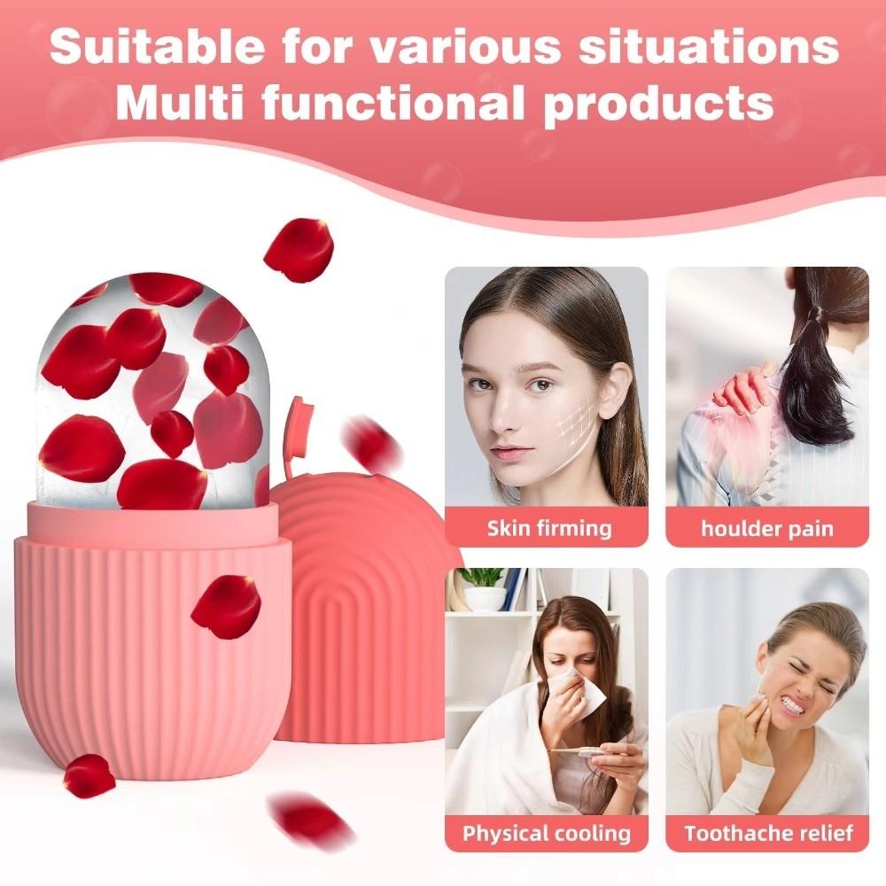 New Silicone Facial Ice Cube Mold Facial De-puffing DIY Facial Ice Roller Facial Ice Pack Device for Beauty and Skin Care
