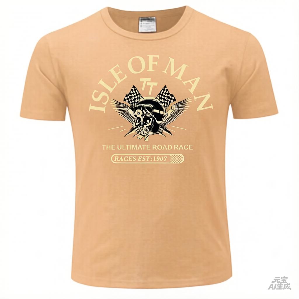 Unisexs Tshirt Isle Of Unisex Tt Races Skull Helmet Tshirt 2025 Fashion Tees Est1907