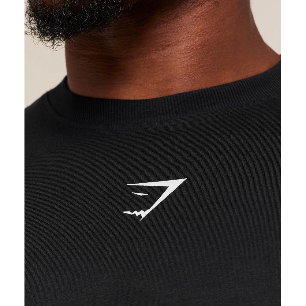 Gymshark Power T-Shirt Schwarz oaT Weiß A4b9w Bc2v