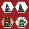 Christmas Spirits Miniature Christmas Tree Figurine ,Durable Resin Desktop Decoration for Office Home Dorms Living Space