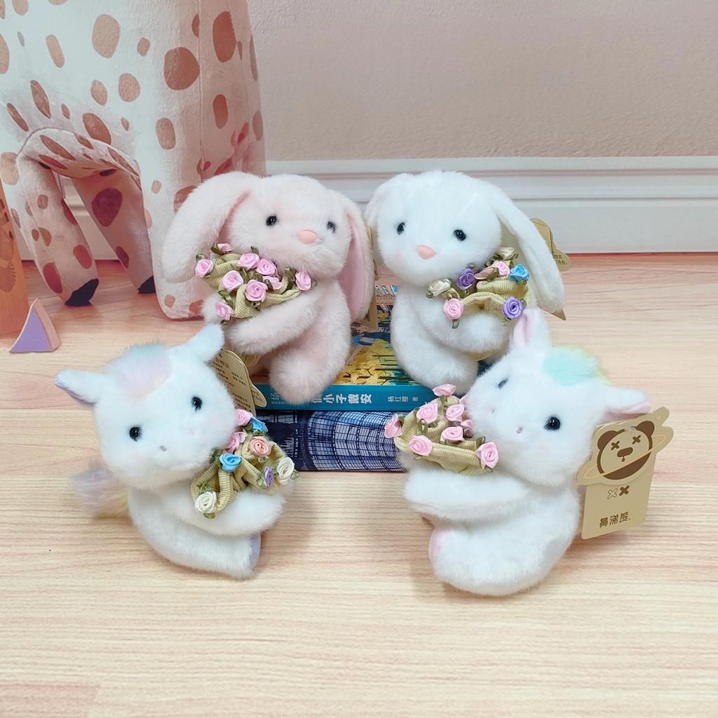 Bunny Rose Unicorn Collection Plush Stuffed Toy Decor For Kids And Collectors